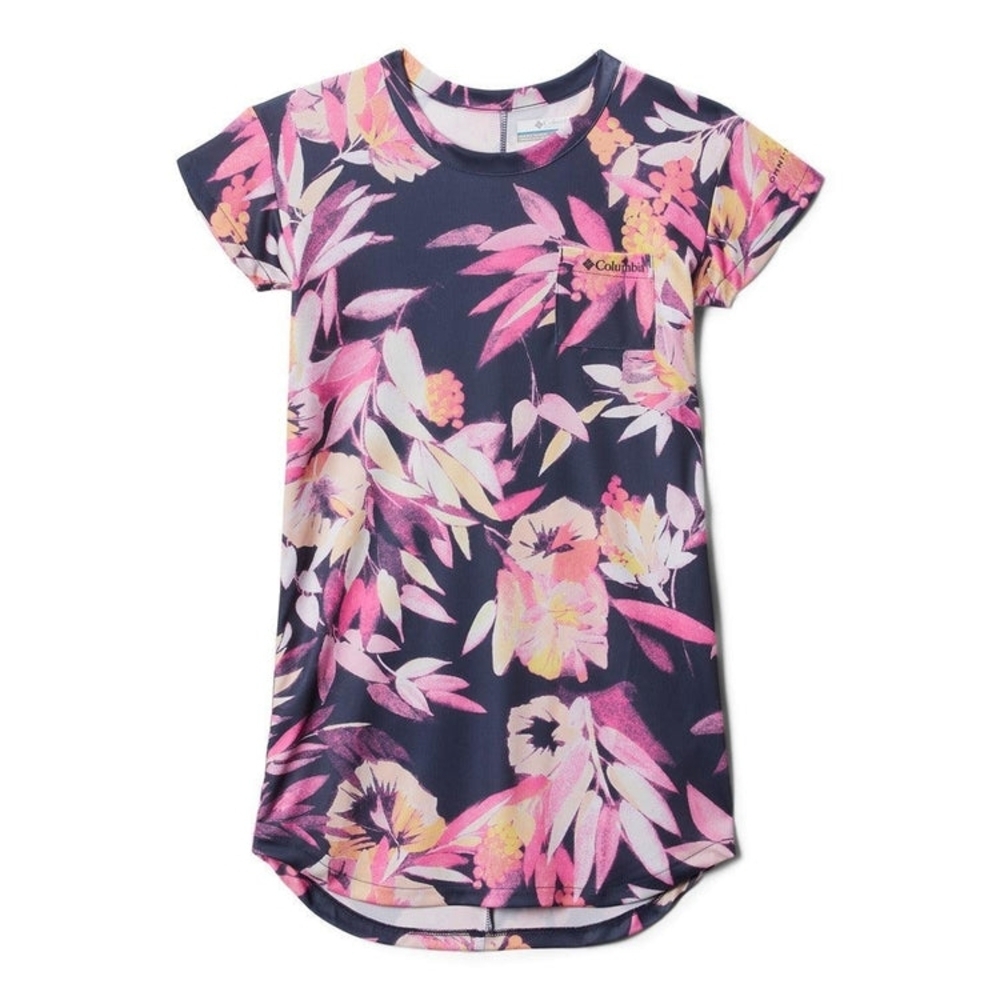 Columbia Youth Parker Ridge Floral Tshirt Dress Size Large 14-16